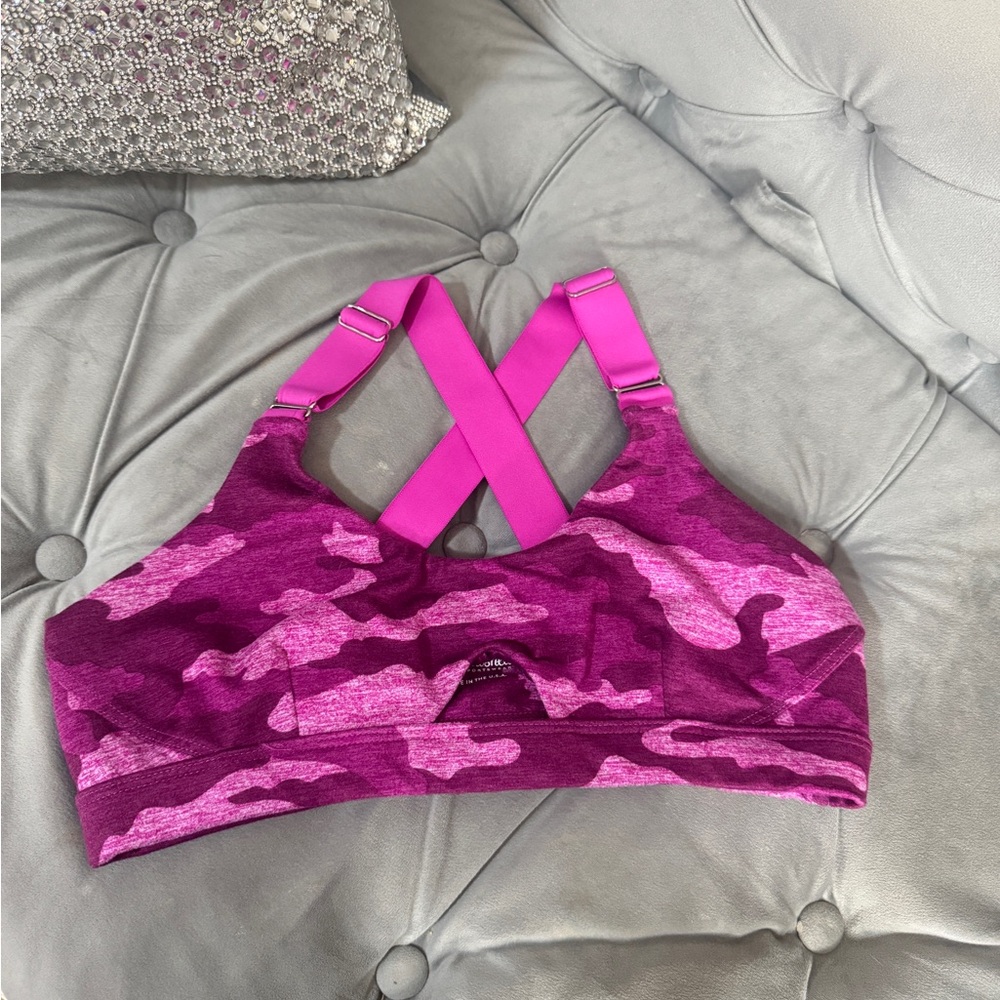 Bombshell Sportswear Fit Camo Sports Bra Pink Camo